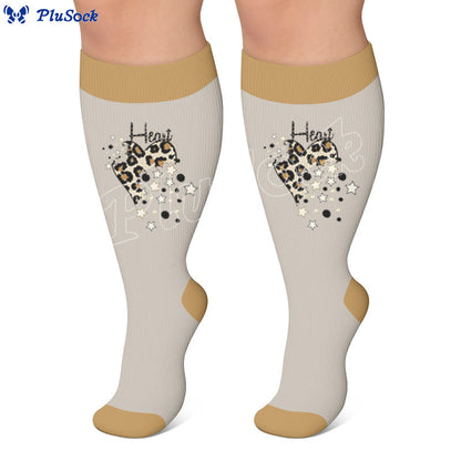 Plusock Plus Size Leopard Print Compression Socks - image 4