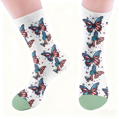 Plusock Bowknot Flag Butterfly Socks - image 4