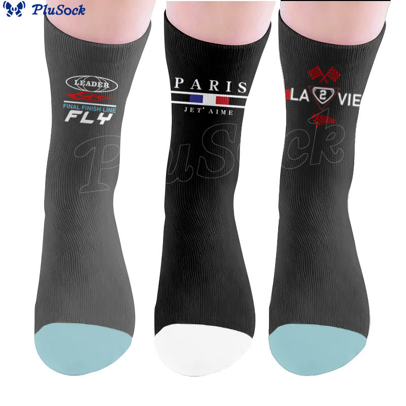 Plusock Racing Paris Flag Socks - image 0