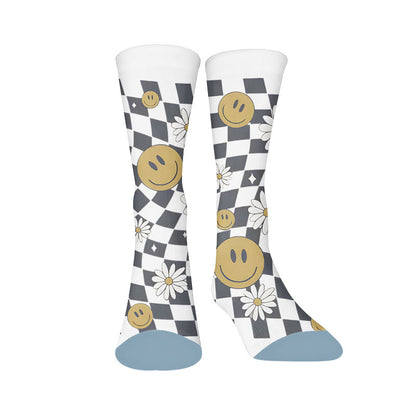 Plusock Floral Leopard Print Socks - Smiling Face(1 pair) - EU37-44(US4-10) - image 8