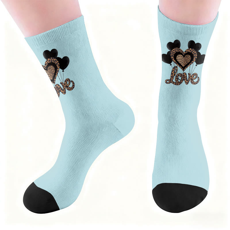 Plusock Floral Leopard Print Socks - image 6