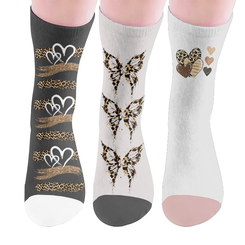 Plusock Leopard Butterfly Heart Socks - Multicolor - EU37-44(US4-10) - image 10