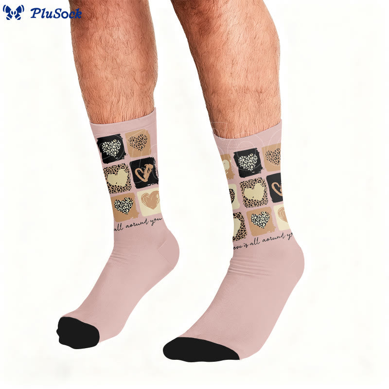 Plusock Butterfly Heart Leopard Print Socks - image 2
