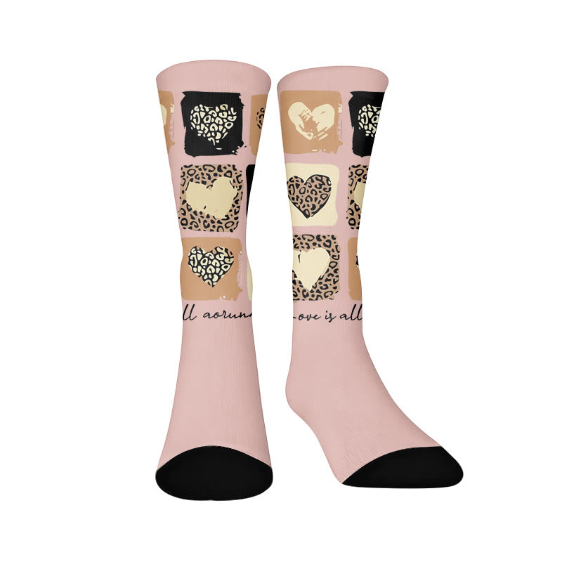 Plusock Butterfly Heart Leopard Print Socks - Heart(1 Pair) - EU37-44(US4-10) - image 8