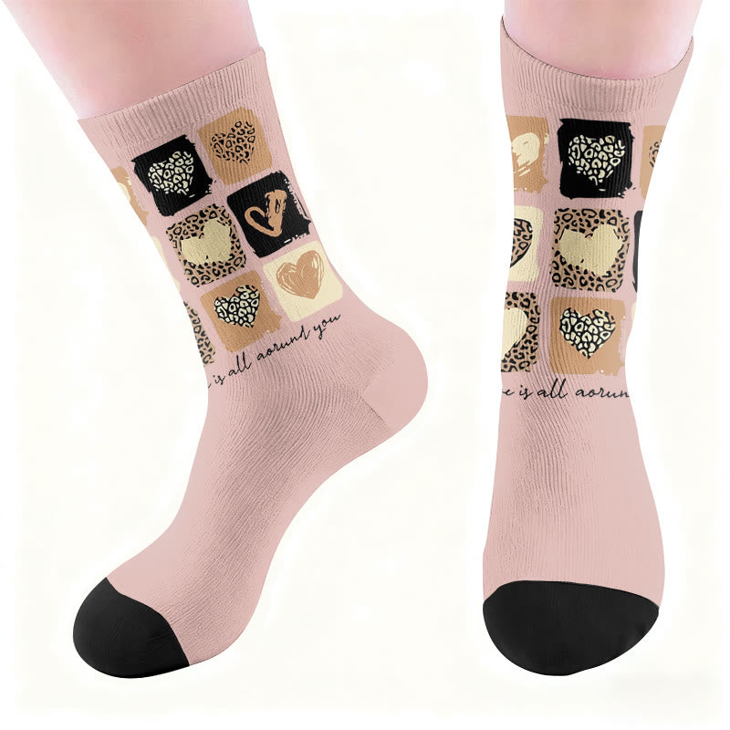 Plusock Butterfly Heart Leopard Print Socks - image 5