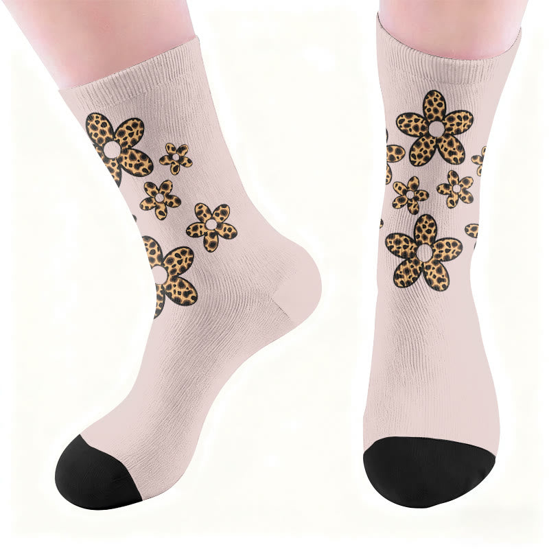 Plusock Butterfly Heart Leopard Print Socks - image 6