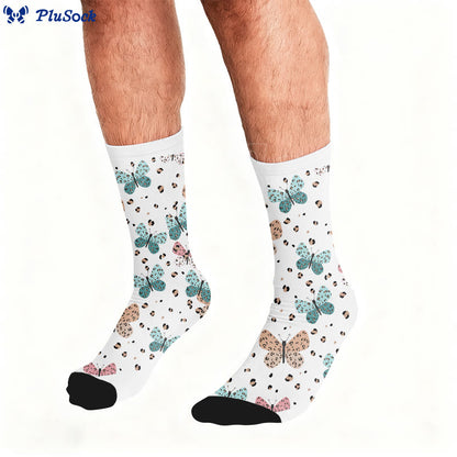Plusock Butterfly Heart Coffee Socks - image 1