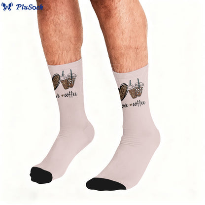 Plusock Butterfly Heart Coffee Socks - image 3