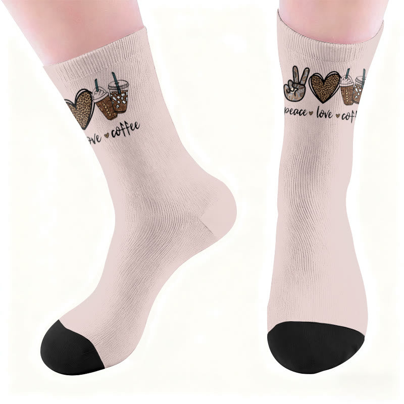 Plusock Butterfly Heart Coffee Socks - image 6