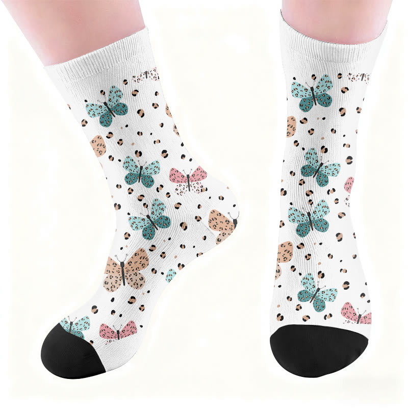 Plusock Butterfly Heart Coffee Socks - image 4