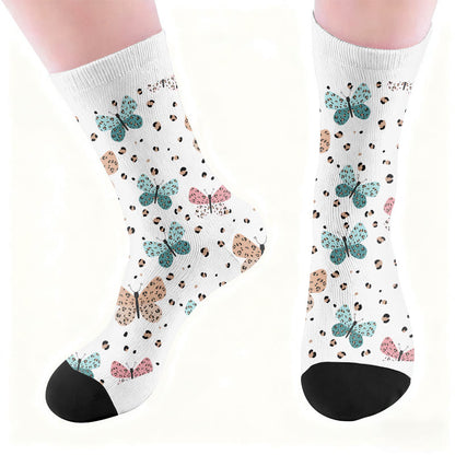 Plusock Butterfly Heart Coffee Socks - image 4
