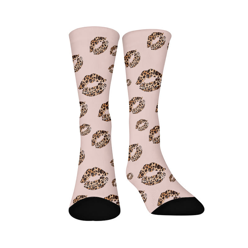 Plusock Leopard Print Lips Socks - Lips(1 Pair) - EU37-44(US4-10) - image 8