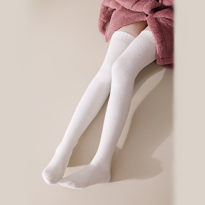 Plusock Plus Size Solid Color Thigh High Socks(2 Pairs) - image 7