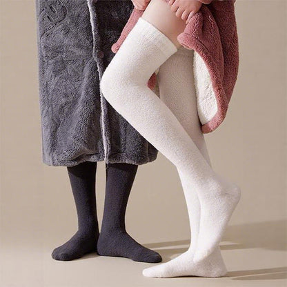 Plusock Plus Size Solid Color Thigh High Socks(2 Pairs) - image 6