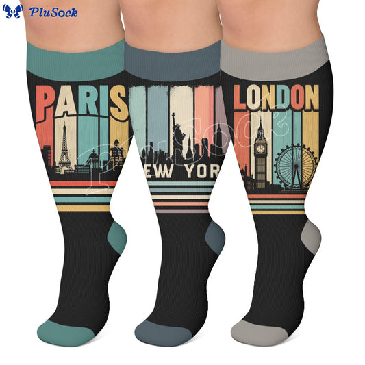 Plusock Plus Size Urban Compression Socks - image 0