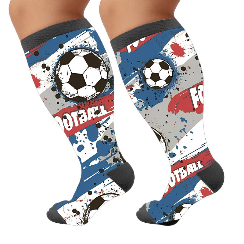 Plusock Plus Size Sports Compression Socks - Soccer(1Pair) - 4XL - image 6