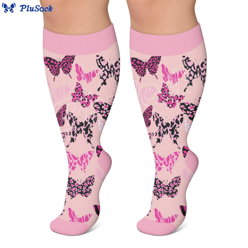 Plusock Plus Size Animal Print Compression Socks - image 3