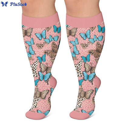 Plusock Plus Size Animal Print Compression Socks - image 2