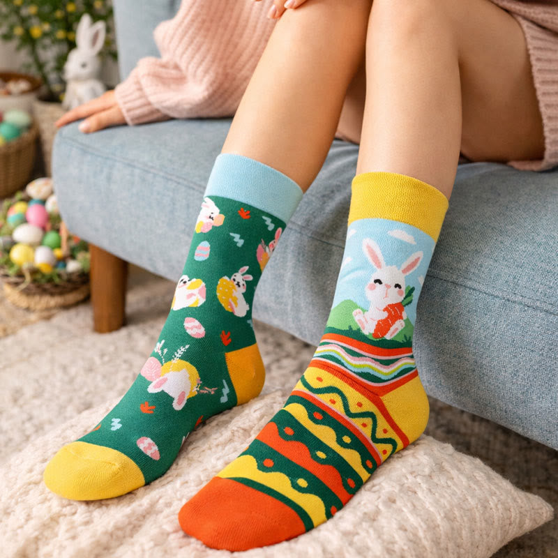 Plusock Easter Egg Quarter Socks(3 Pairs) - image 0