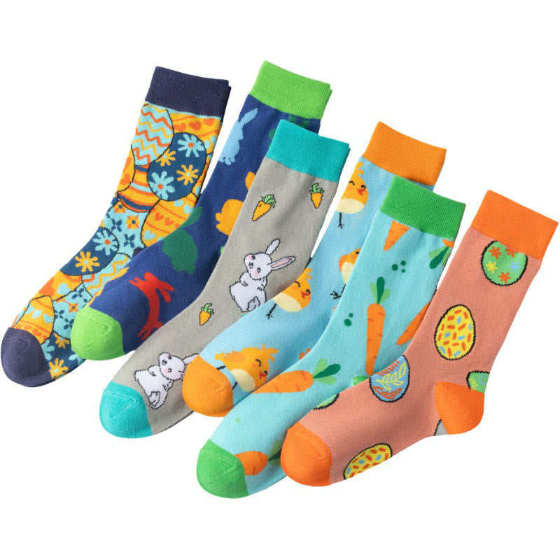 Plusock Easter Carrot Themed Quarter Socks(6 Pairs) - image 9