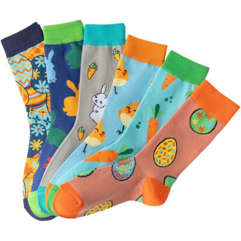 Plusock Easter Carrot Themed Quarter Socks(6 Pairs) - image 7