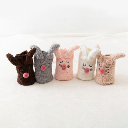 Plusock Plush Rabbit Ears Quarter Socks(3 Pairs) - image 8