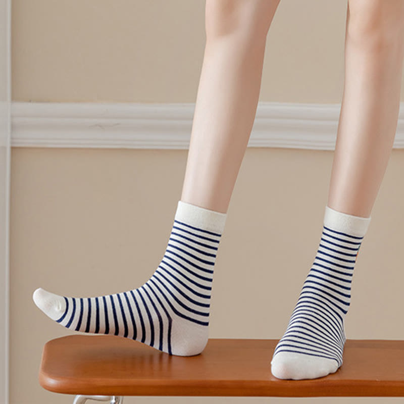 Plusock Vintage Embroidered Rabbit Quarter Socks(5 Pairs) - image 2