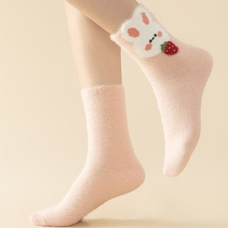 Plusock Adorable Bunny Quarter Socks(3 Pairs) - image 4