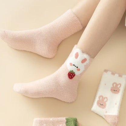 Plusock Adorable Bunny Quarter Socks(3 Pairs) - image 1