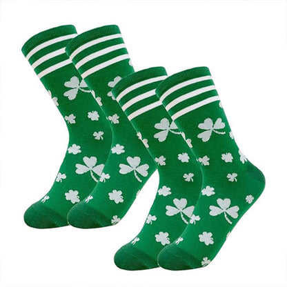 Plusock Striped Clover Quarter Socks(3 Pairs) - image 9