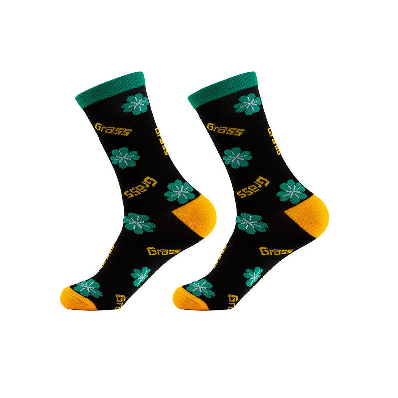 Plusock Lucky Clover Series Quarter Socks(5 Pairs) - image 3