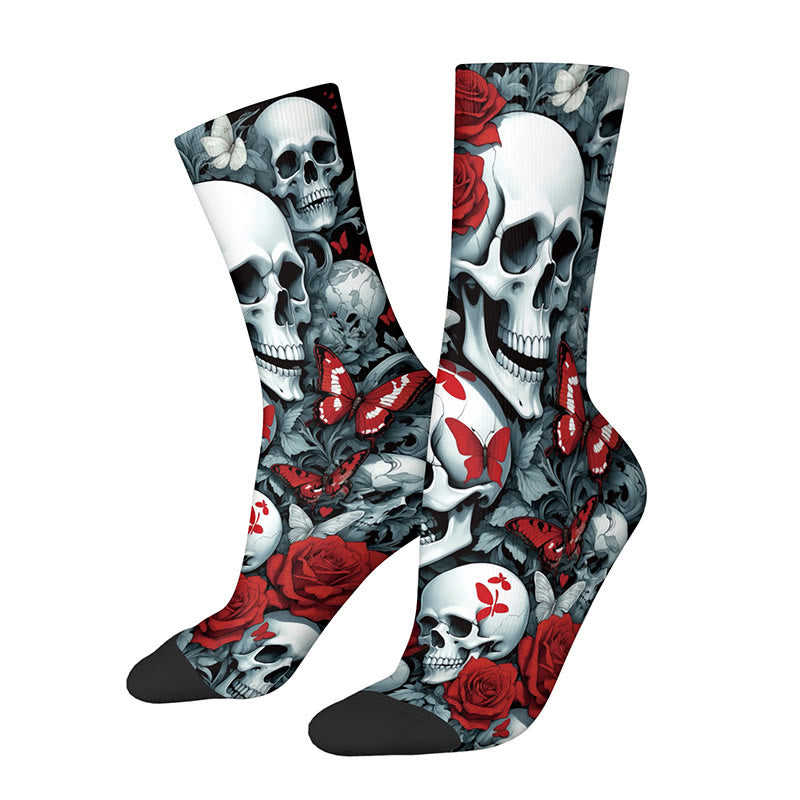 Plusock 3D Skull Quarter Socks(3 Pairs) - C - EU36-42(US3-8.5) - image 6