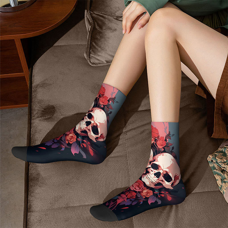 Plusock 3D Skull Quarter Socks(3 Pairs) - image 1