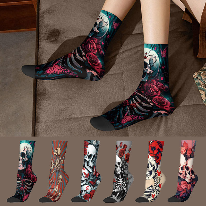 Plusock 3D Skull Quarter Socks(3 Pairs) - image 0