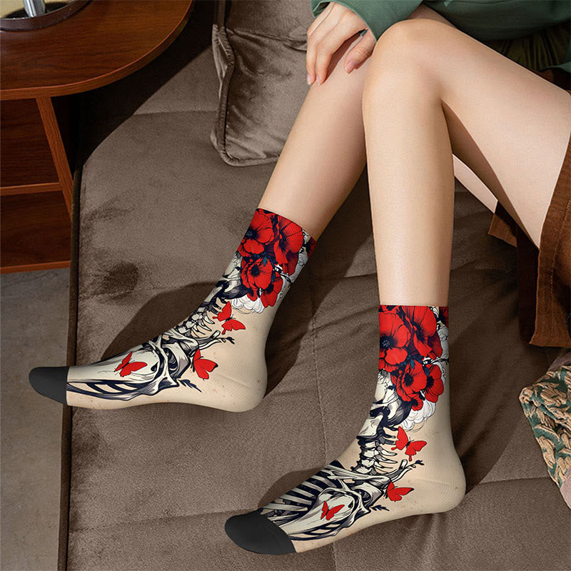 Plusock 3D Skull Quarter Socks(3 Pairs) - image 2