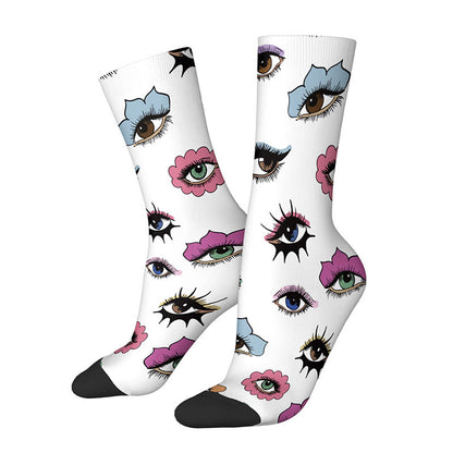 Plusock 3D Lips Bow Us Dollars Quarter Socks(3 Pairs) - C - EU36-42(US3-8.5) - image 5