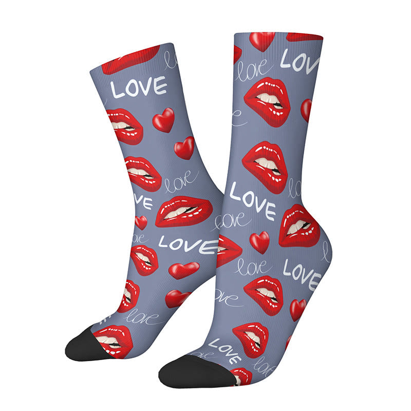 Plusock 3D Lips Bow Us Dollars Quarter Socks(3 Pairs) - G - EU36-42(US3-8.5) - image 9