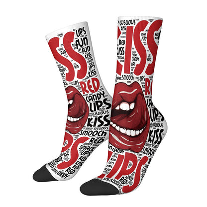 Plusock 3D Lips Bow Us Dollars Quarter Socks(3 Pairs) - H - EU36-42(US3-8.5) - image 10