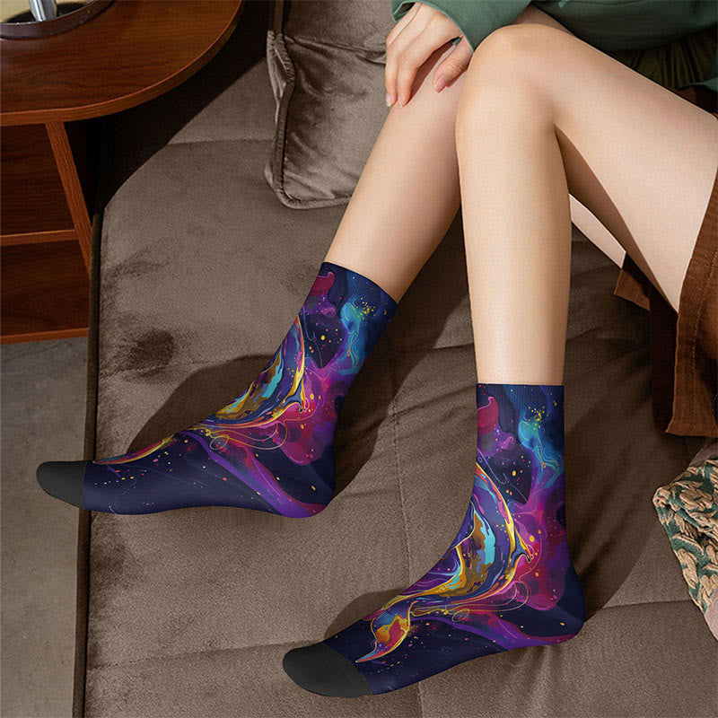 Plusock 3D Universe Quarter Socks(4 Pairs) - image 3