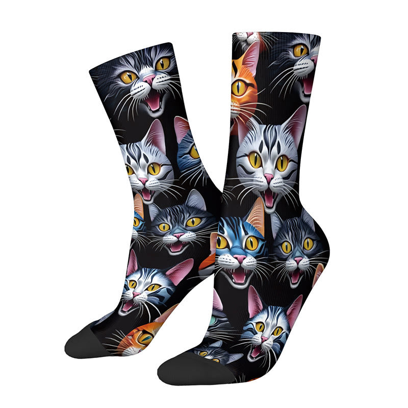 Plusock 3D Cats Quarter Socks(3 Pairs) - C - EU36-42(US3-8.5) - image 5