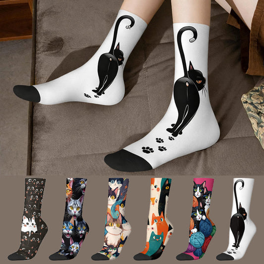 Plusock 3D Cats Quarter Socks(3 Pairs) - image 0
