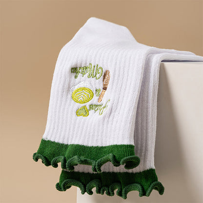 Plusock Plus Size Cherry Coffee Yoga Socks(4 Pairs) - image 12