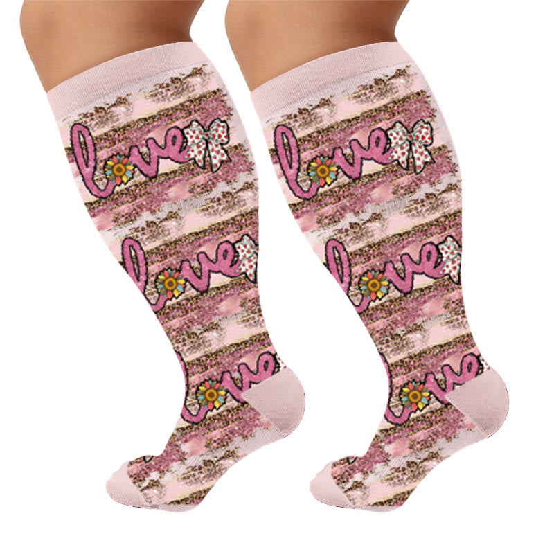 Plusock Plus Size Lip Compression Stockings - Letter(1 Pair) - 4XL - image 5