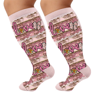 Plusock Plus Size Lip Compression Stockings - Letter(1 Pair) - 4XL - image 5