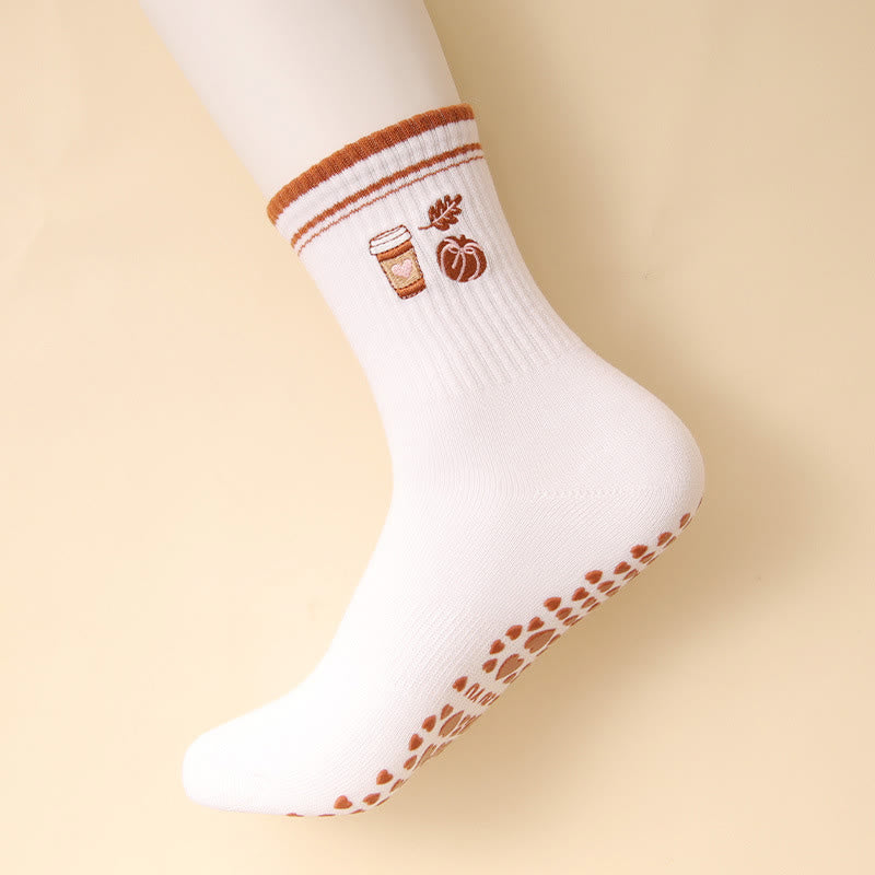 Plusock Plus Size Puppy Coffee Yoga Socks(3 Pairs) - image 2