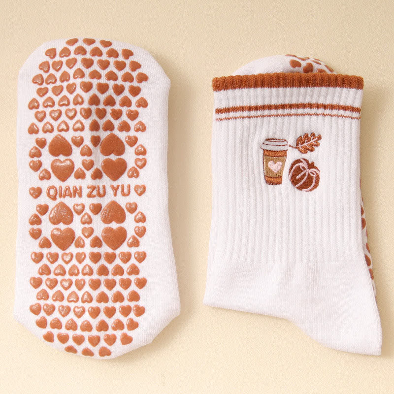 Plusock Plus Size Puppy Coffee Yoga Socks(3 Pairs) - image 6