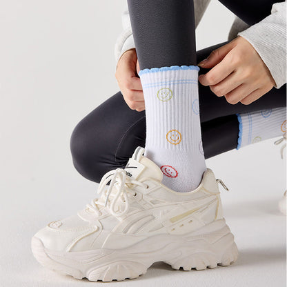 Plusock Plus Size Flower Cherry Heart Yoga Socks(4 Pairs) - image 10