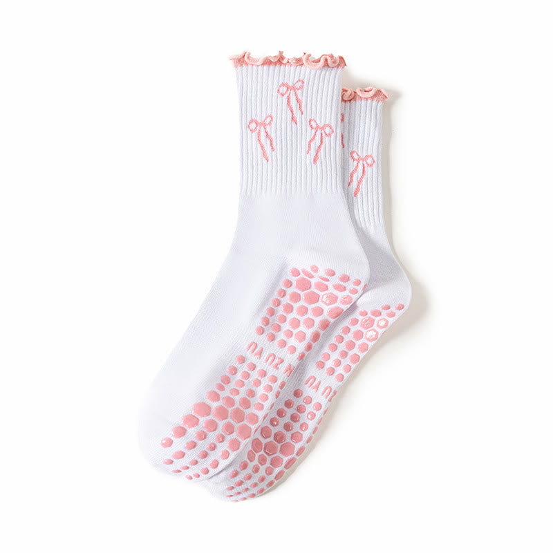 Plusock Cherry Lemon Yoga Socks(3 Pairs) - White - EU36-40(US3-7) - image 12