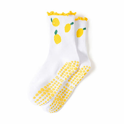 Plusock Cherry Lemon Yoga Socks(3 Pairs) - Yellow - EU36-40(US3-7) - image 14