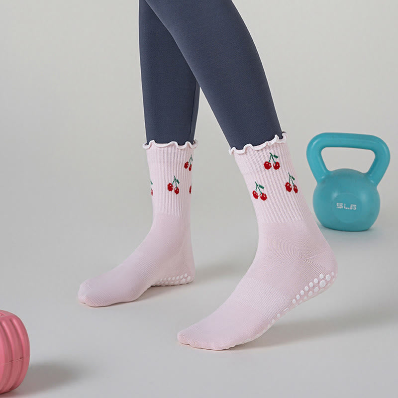 Plusock Cherry Lemon Yoga Socks(3 Pairs) - image 2